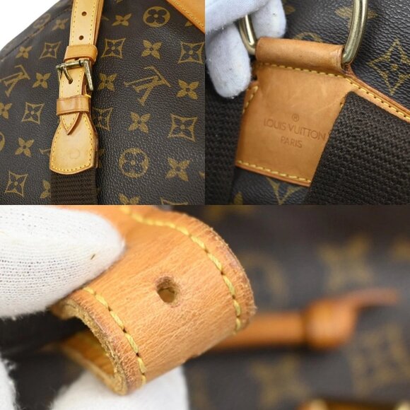 LOUIS VUITTON Montsouris GM Backpack Bag Monogram Leather Brown M51135 96CA273 main image 13